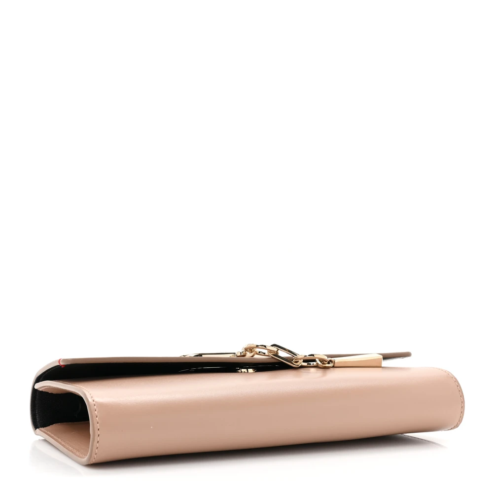 Lushentic Grade Handbags: Small Vcase Chain Wallet in Rose Cannelle Calfskin - Image 6