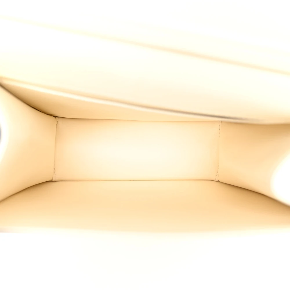 Lushentic Handbag Small Vlogo Loco Flap Shoulder Bag Ivory Leather - Image 7