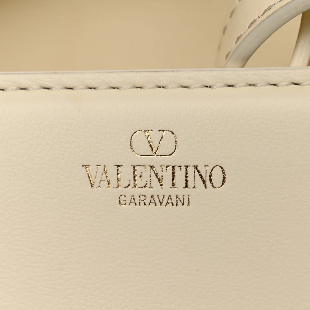 Lushentic Handbag Small Vlogo Loco Flap Shoulder Bag Ivory Leather - Image 2