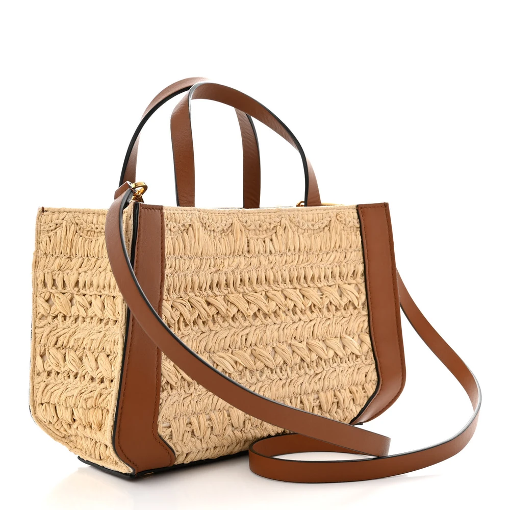 Lushentic Reviews Small Vlogo Signature Tote in Natural Saddle Brown - Image 3