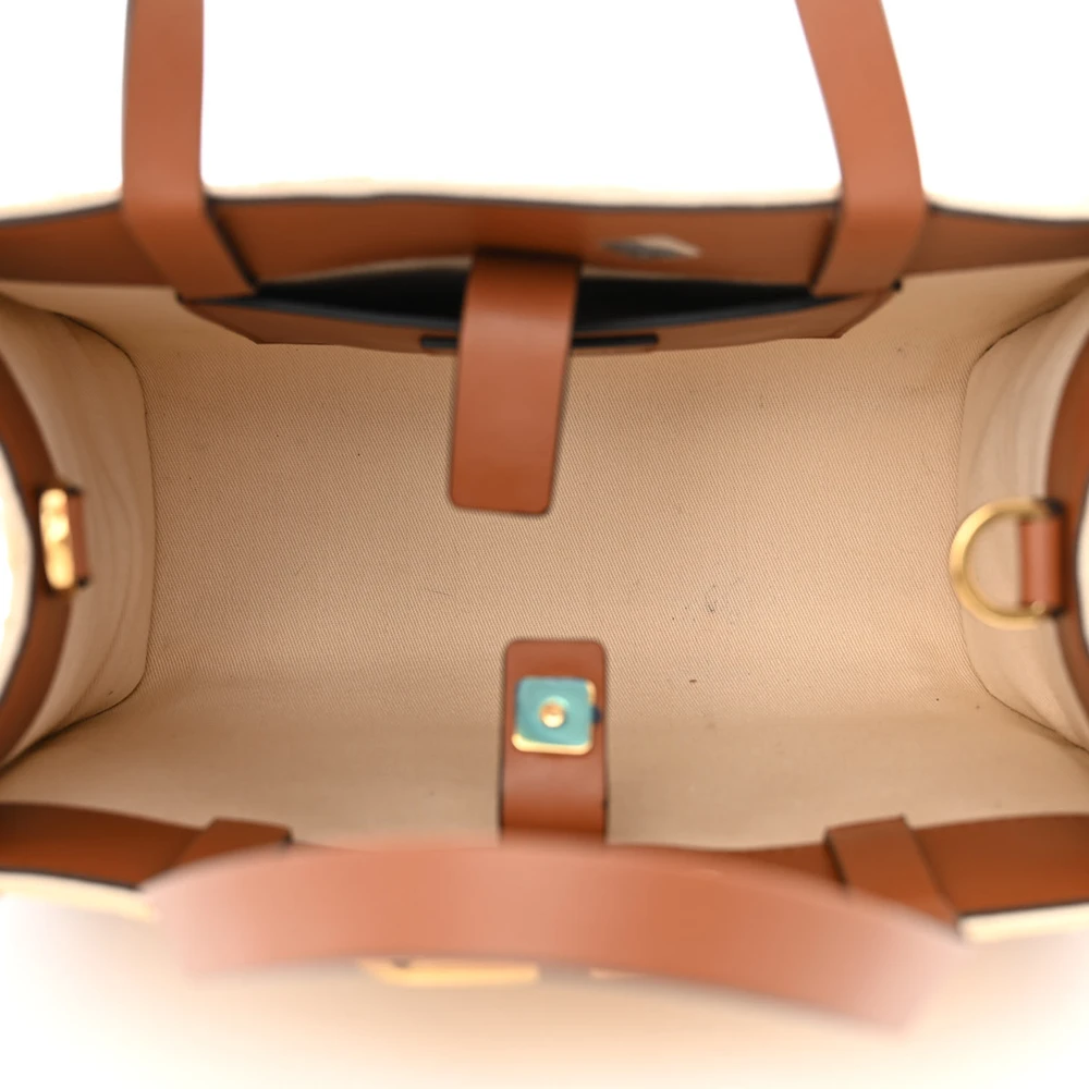 Lushentic Reviews Small Vlogo Signature Tote in Natural Saddle Brown - Image 7