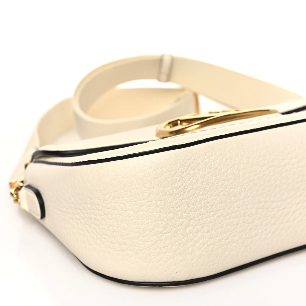 Lushentic Handbags: Small VLogo Top Handle Shoulder Bag Ivory - Image 4