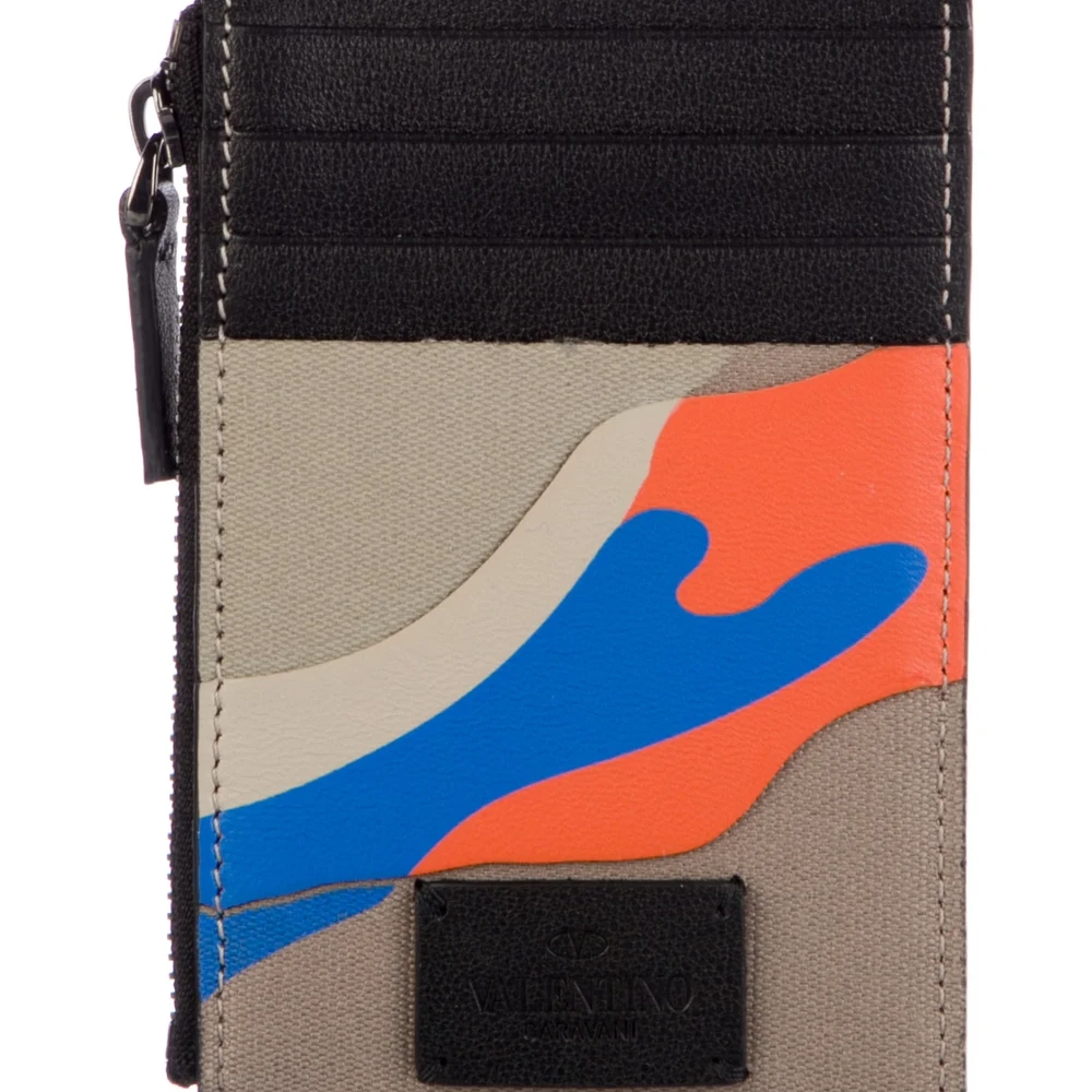 Lushentic Valentino Small Wallet with Belt Brown Printed Calfskin Leather