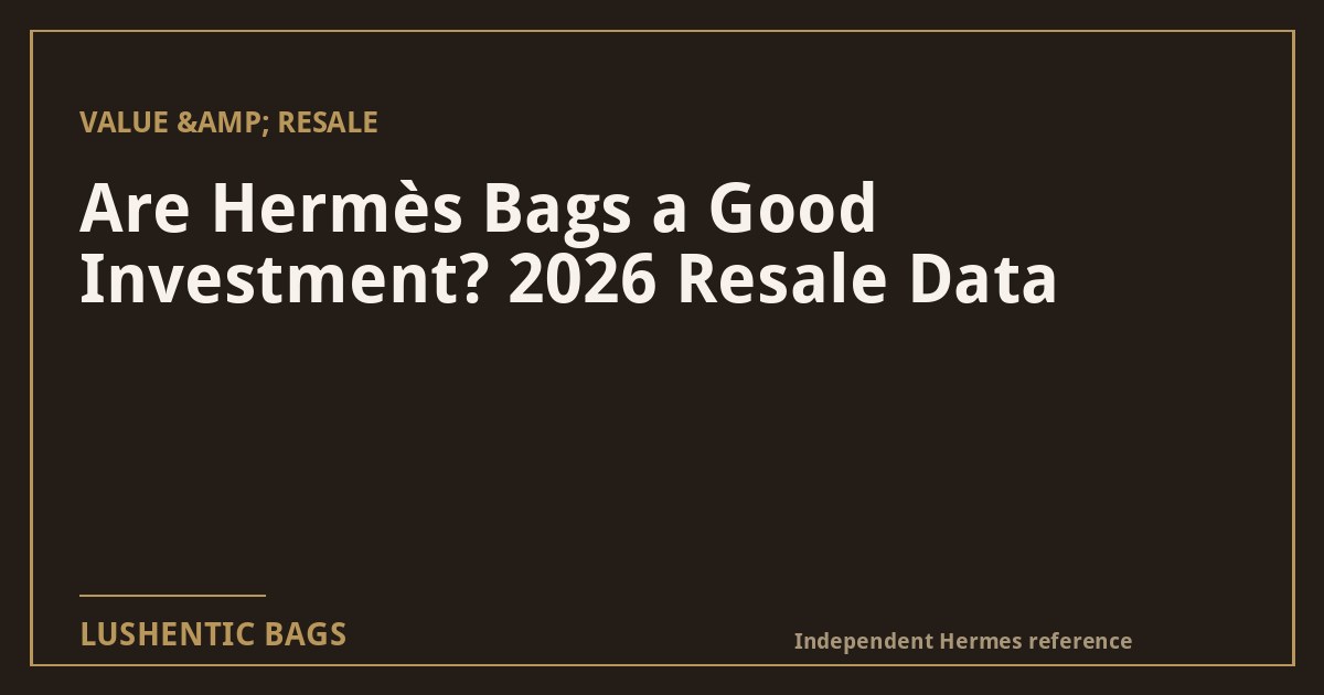 Are Hermès Bags a Good Investment? 2026 Resale Data