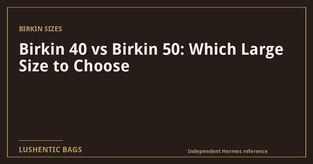 Birkin 40 vs Birkin 50: Which Large Size to Choose