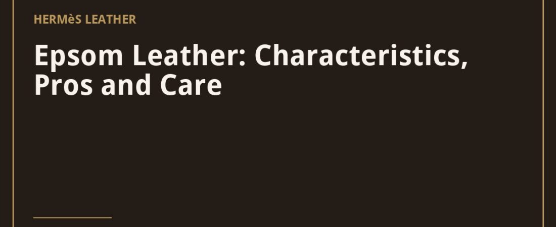 Epsom Leather: Characteristics, Pros and Care