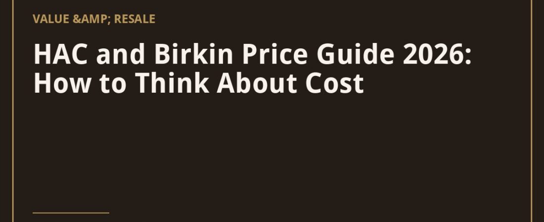 HAC and Birkin Price Guide 2026: How to Think About Cost